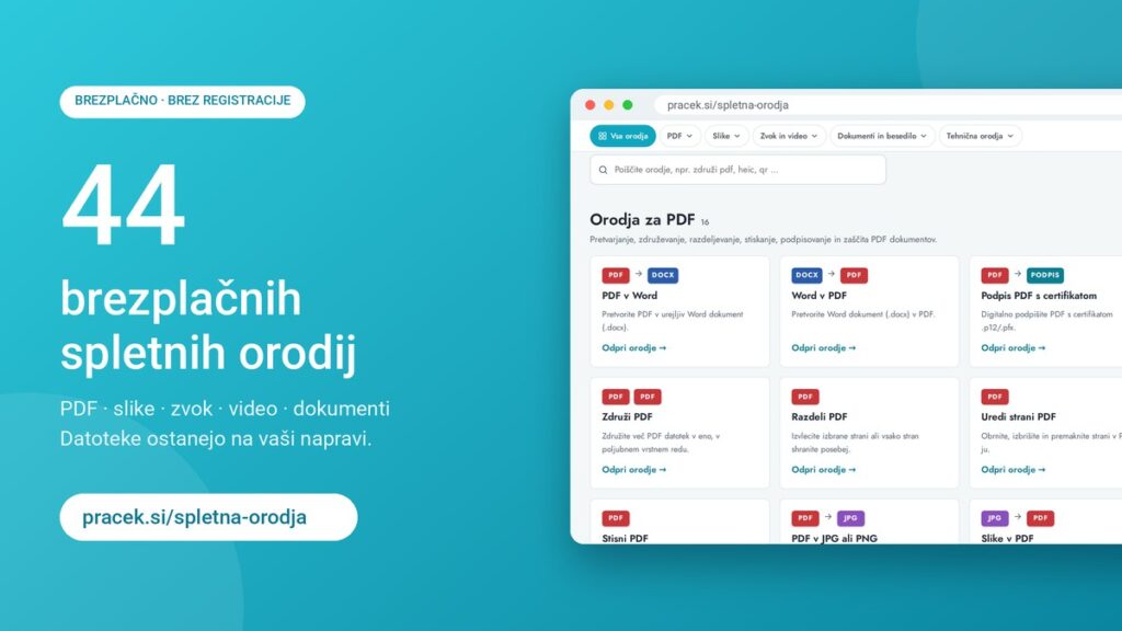 44 brezplačnih spletnih orodij na pracek.si/spletna-orodja